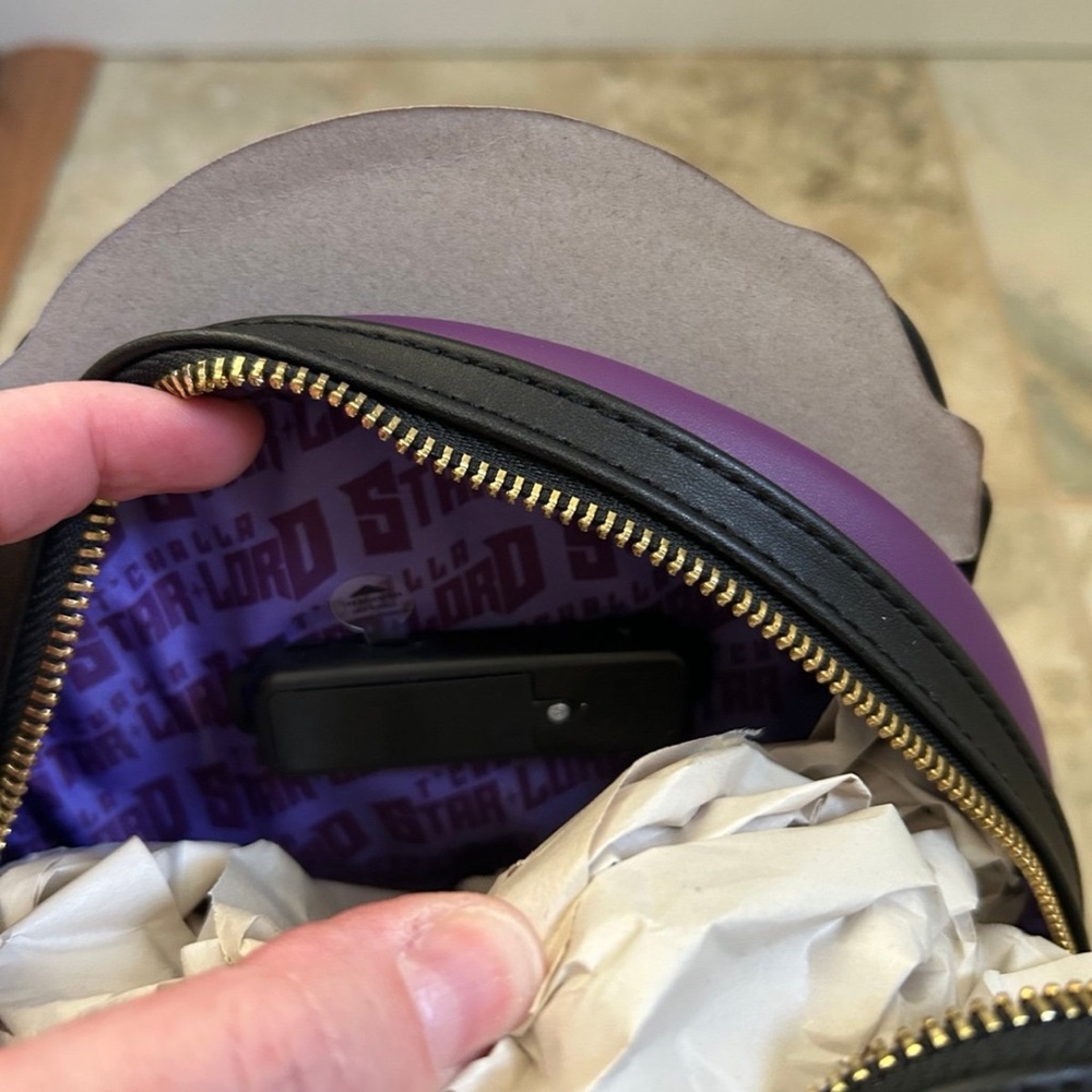 Marvel What If Loungefly Light up Purple Backpack - Picture 5 of 5